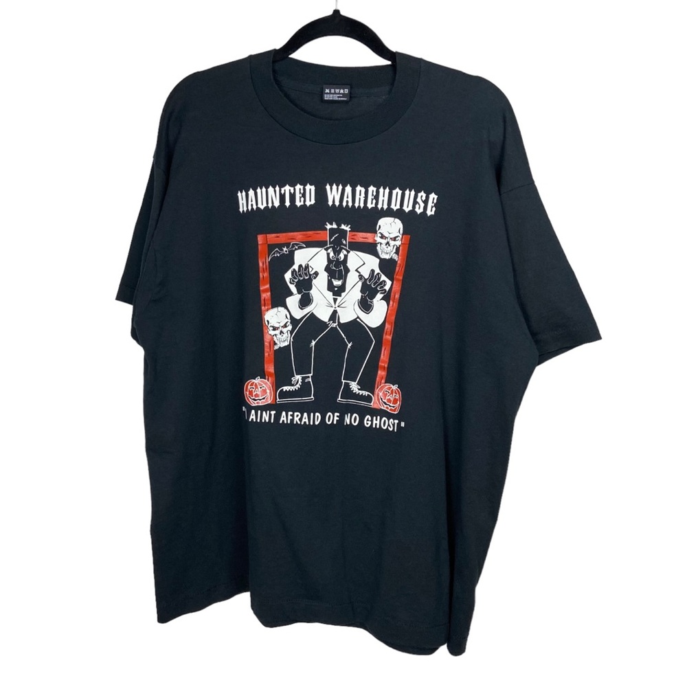 Vintage 90s Haunted Warehouse Halloween T Shirt